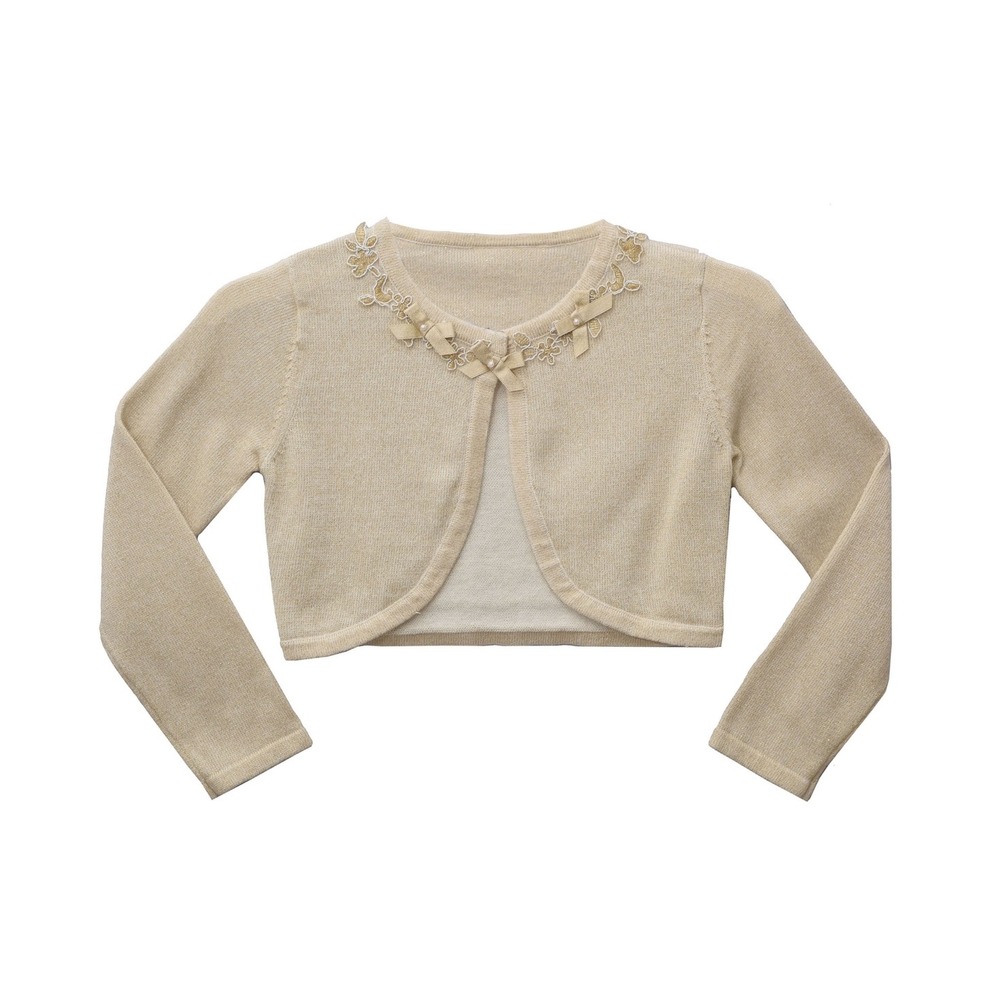 Bonnie Jean‎ Big Girls Venise Trimmed Neckline Lurex Cardigan Size XL